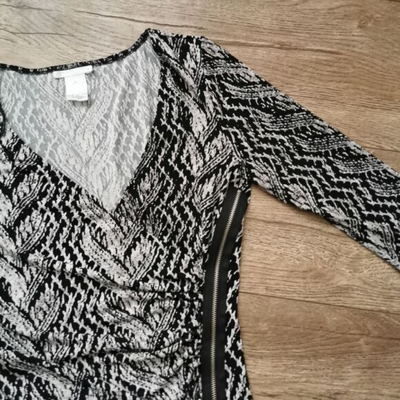 London Times faux wrap shift dress size 4 - Picture 2 of 7